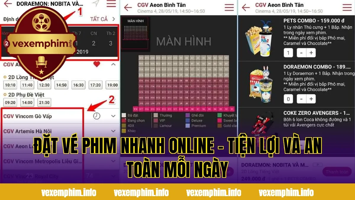 Đặt vé phim nhanh online – Tiện lợi và an toàn mỗi ngày